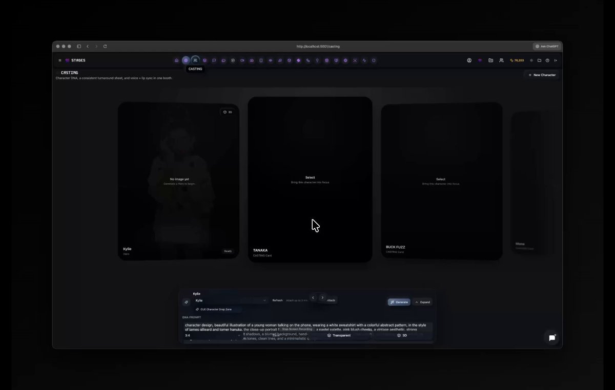 Welcome to CASTING inside STAGES 🔥 Any object. Any character. Built to precision. Deployable anywhere. Connected to CUE for autonomous generation/tasks across the entire platform. No friction. No bottlenecks. Just pure creative control. ❤️ I’m building this for you guys. I hope you see it. 🫶