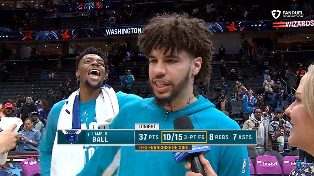 🎙️ LaMelo Ball: "We just stuck with the game plan and, like we told everybody, just play hard, make the easy plays, and we should win the game." "Just staying locked in for real and then forget about the past, and just the next play, next play mentality."