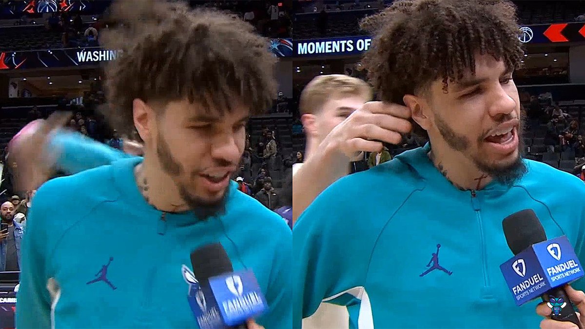 🎙️ LaMelo Ball after postgame interview interruptions by teammates: "They want to f-ck with me today, huh? And then they wonder why I cuss..." 😂