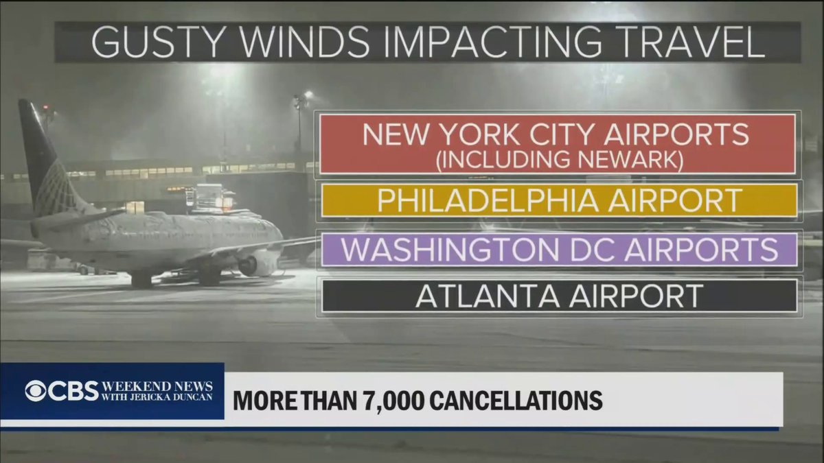 More than 8,000 flights have already been canceled through Monday, and more are expected as the snow continues coming down. CBS News’ Jason Allen has more.