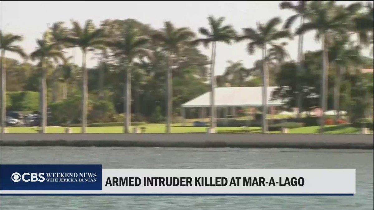 A man armed with a shotgun was shot and killed early Sunday morning after making an "unauthorized entry" into the secure perimeter at President Trump's Mar-a-Lago estate, the U.S. Secret Service said.