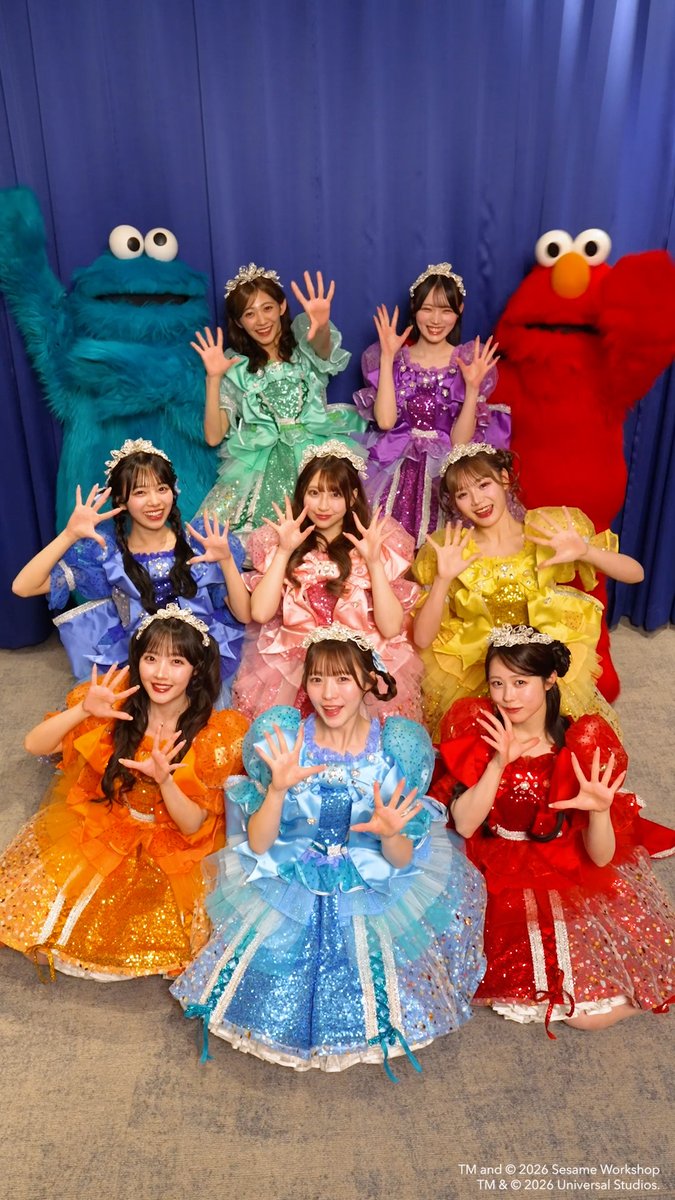 🎀🔵💚💙❤🧡🩵🩷💛💜🔴🎀 #CUTIESTREET のみなさんが エルモ＆クッキーモンスターと一緒に #かわいいだけじゃだめですか？ 出演： CUTIE STREET【Official】
