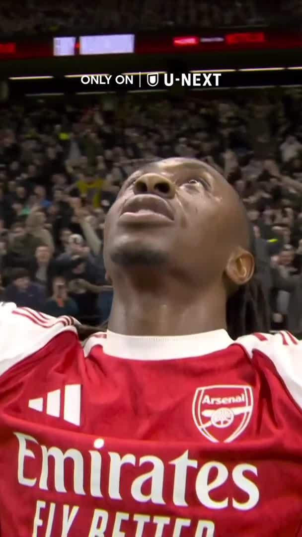 🔴⚪“ダービー男”圧巻の5ゴール🔥 今季のノースロンドンダービー2試合で5ゴール！ エゼ、たった2試合でアーセナルのトッテナム戦における歴代得点ランク3位に。 🎥：U-NEXTフットボール