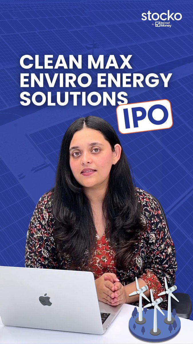 Clean Max Enviro Energy Solutions IPO - What they do: Renewable power supply Energy services Carbon credit solutions EPC + O&M for solar, wind & hybrid plants IPO Details: 23–25 Feb, 2026 Price Band: ₹1000–₹1053 Lot Size: 14 shares Issue Size: ₹3,100 Cr Are you applying for this IPO? Note - All details are for informational purposes only. Disclaimer: Investment in securities market are subject to market risks, read all the related documents carefully before investing. Brokerage will not exceed the SEBI prescribed limit. Start trading smarter today! Stocko by InCred Money Trade. With Confidence.