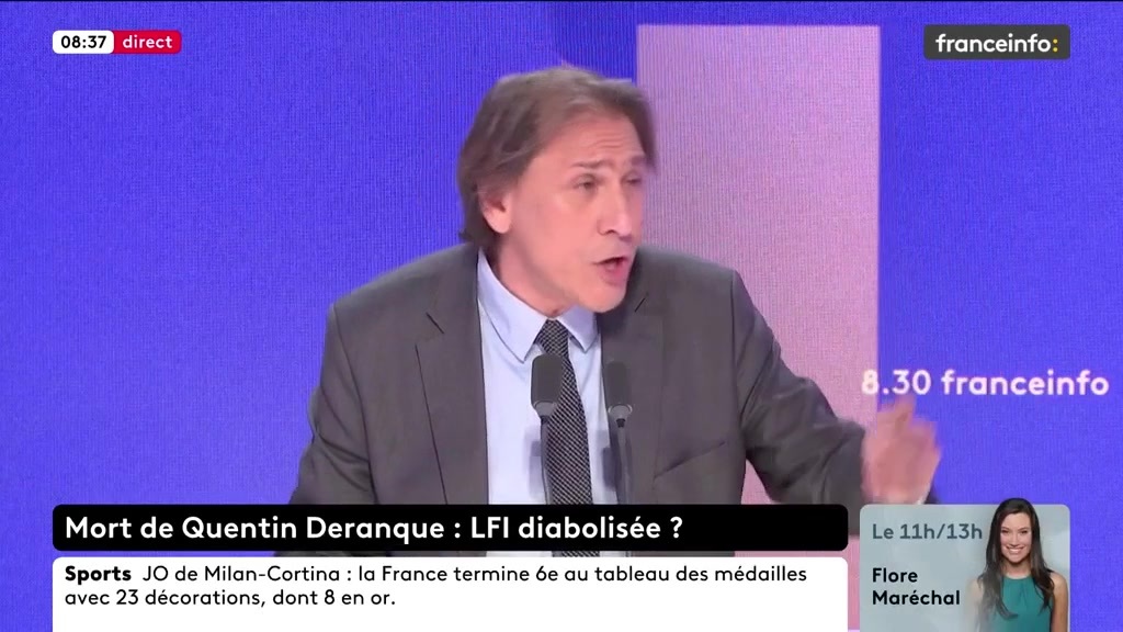 🔴 Mort de Quentin Deranque : LFI diabolisée ? ➡️ "Je trouve que l'inversion accusatoire aujourd'hui de LFI est un petit peu confortable : cette espèce de victimisation [...]", dit Jérôme Guedj, député PS de l'Essonne, candidat à l'élection présidentielle
