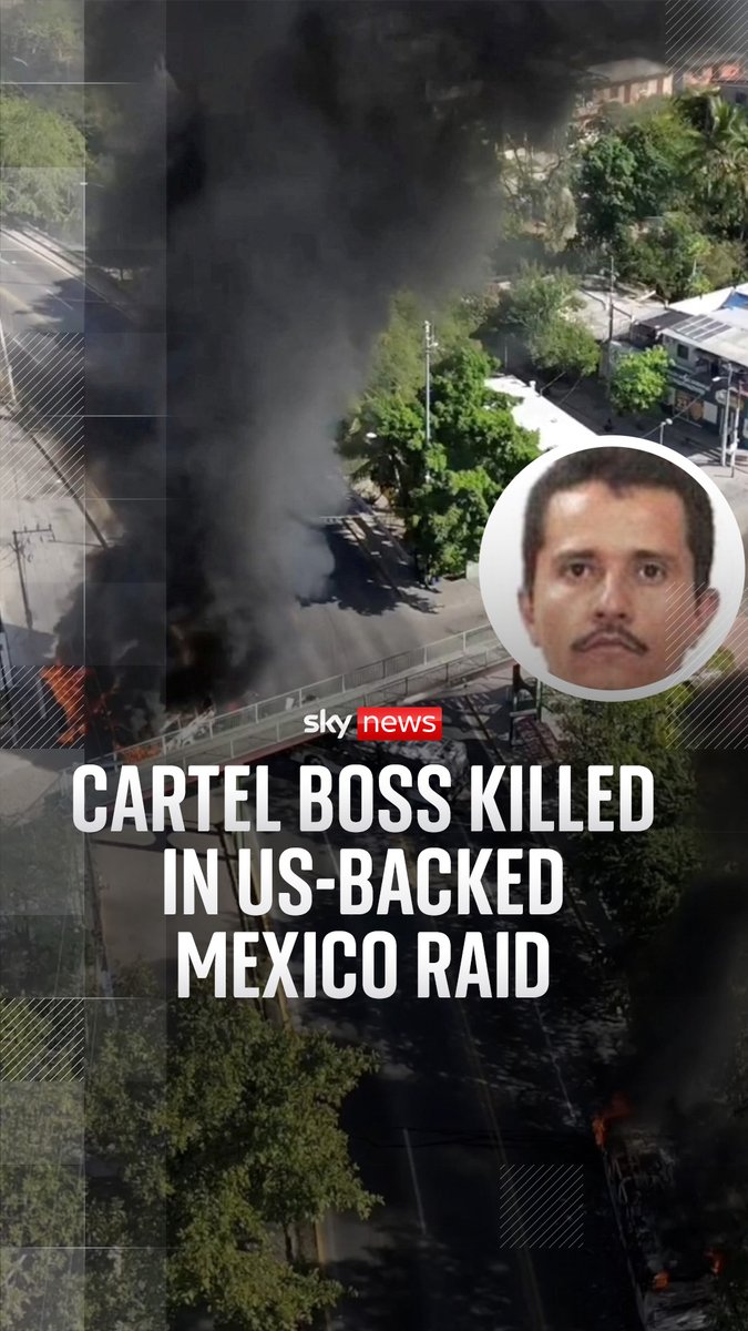 Nemesio Ruben Oseguera Cervantes, known as "El Mencho", was killed in a military operation by Mexican special forces with "intelligence" support from the U.S. Cervantes led the Jalisco New Generation Cartel, known for trafficking large quantities of fentanyl and other drugs to the U.S. Journalist Adam Hancock reports. 🔗