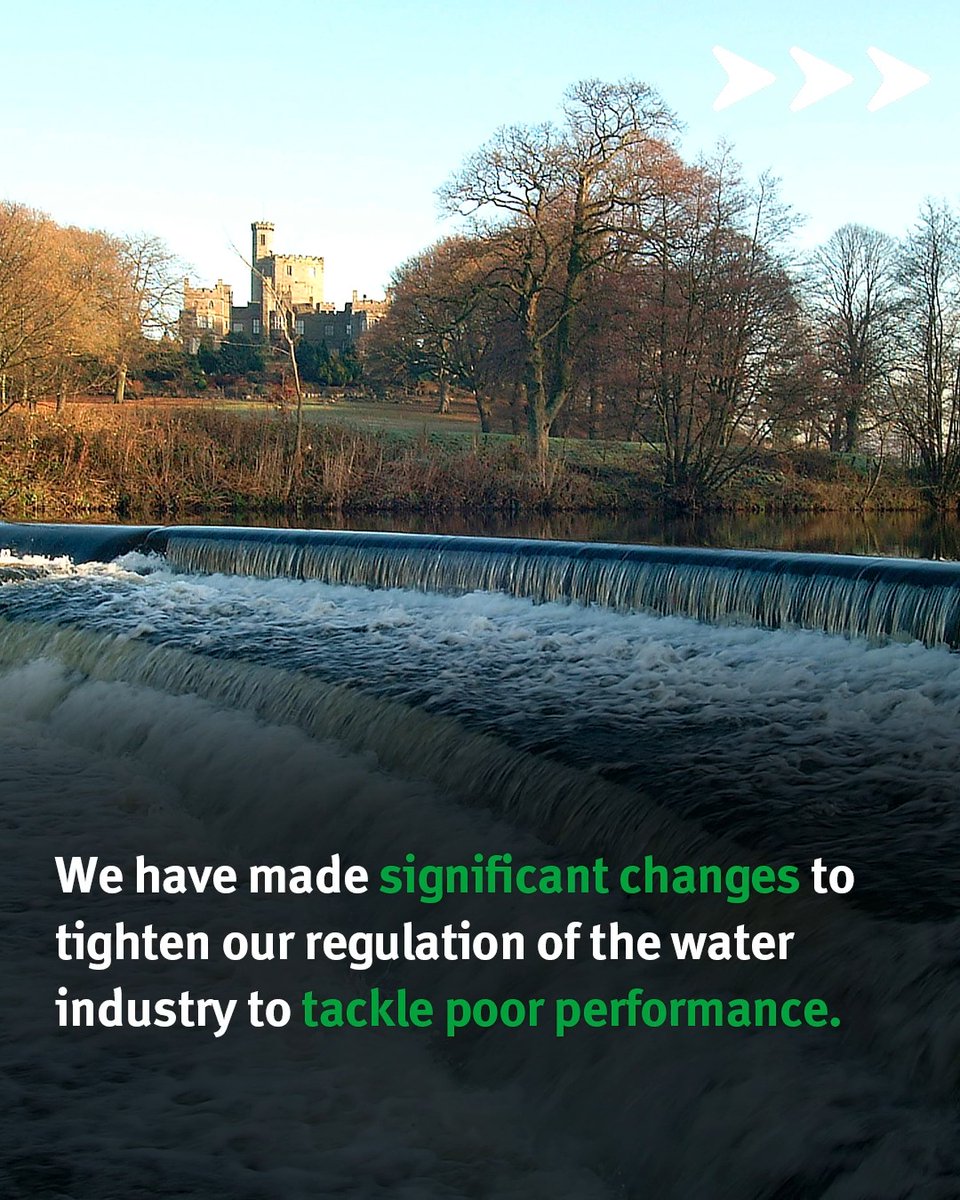 The poor performance of water and sewerage companies in England is unacceptable. We’ve tightened regulation, helping our bigger workforce uncover and act on breaches of environmental law.