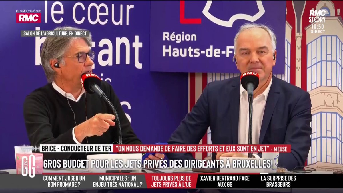 🛫 UE : Bruxelles augmente de 50% le budget jets privés de ses dirigeants. Scandaleux ? 🗣️ Le coup de gueule d'un auditeur des GG : "On se fout de notre gu*ule ! Nous, on devrait rouler en véhicule électrique ou en vélo et eux, ils se payent des jets !" #GGRMC