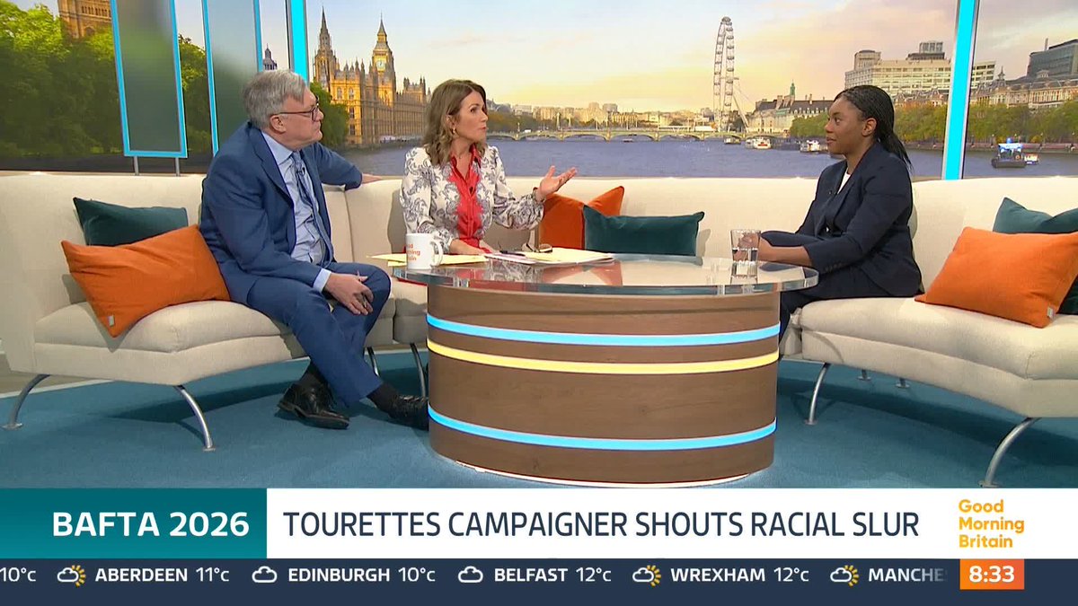 'It should have been bleeped...the BBC made a mistake.' Kemi Badenoch reacts to what happened at the Baftas after a Tourette’s syndrome activist shouted out a racial slur in an involuntary outburst. Susanna Reid | Ed Balls