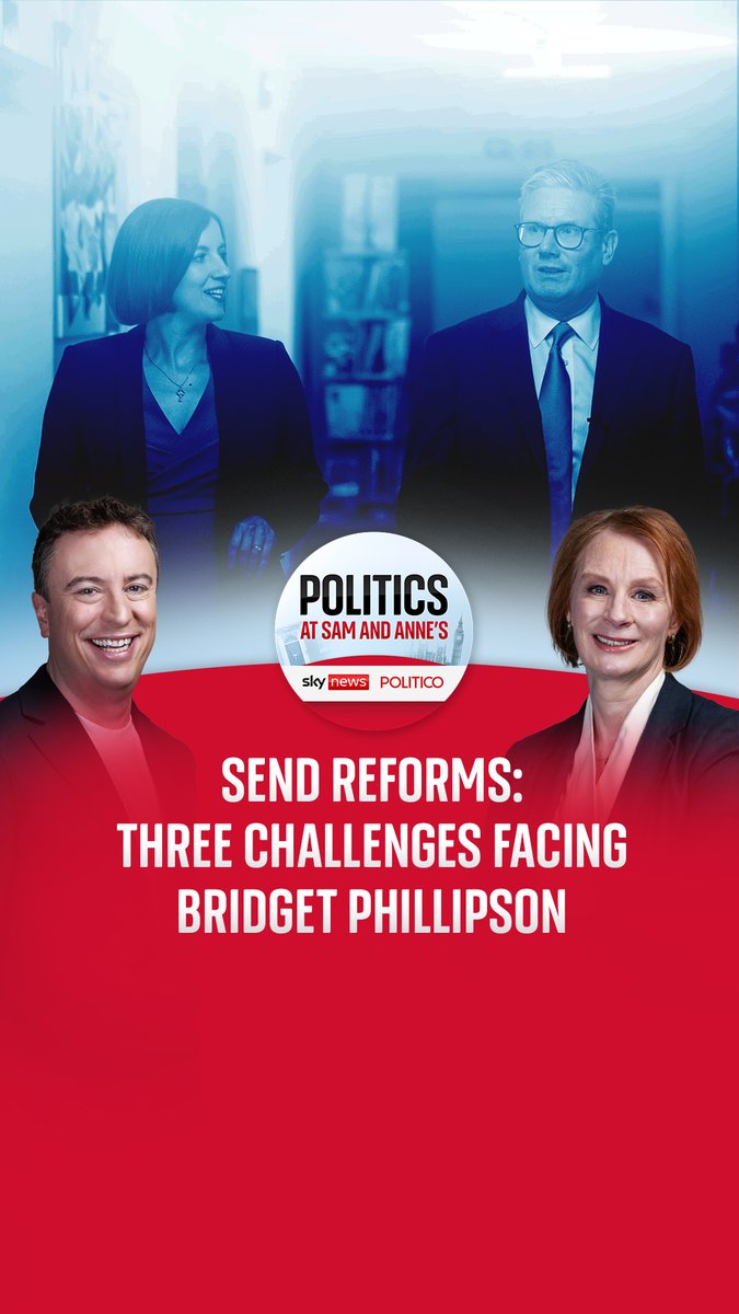 The government will reveal long-awaited plans to reform special needs education today. Sam Coates Sky and Politico's anne mcelvoy consider what challenges Bridget Phillipson will face to get the changes through. 🎧