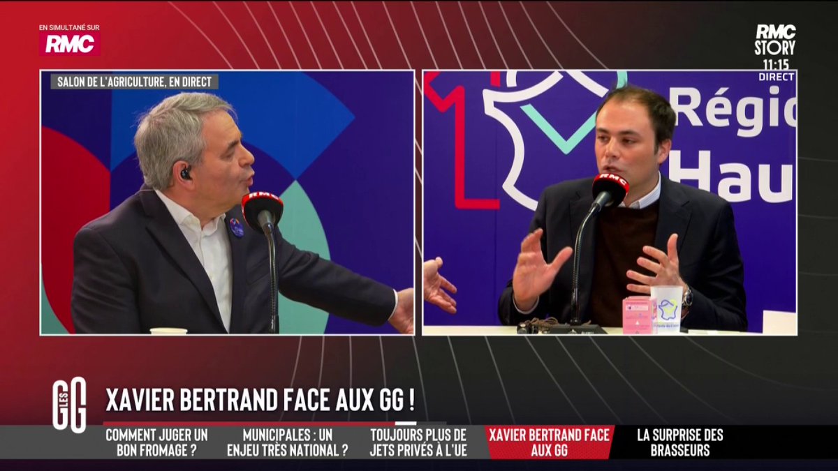 🗣️ Xavier Bertrand : "Si je suis président, je baisserai les impôts des classes moyennes en priorité." 🗣️ Charles Consigny : "Je ne suis pas d'accord. Je pense que la France aujourd'hui a besoin d'un traitement de cheval !" #GGRMC