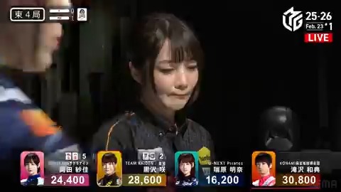#Mリーグ 2025-26試合ダイジェスト📹 東4局1本場 #黒沢咲 選手の倍満ツモ！ 滝沢選手にかわされ再逆転したい黒沢選手 ドラの🀐と🀙のシャンポン待ちリーチ！ ドラの🀐をツモってなんと裏ドラも🀐！ 4000・8000の大きなアガリで抜け出す⚡ 👇動画タップで今すぐ無料視聴