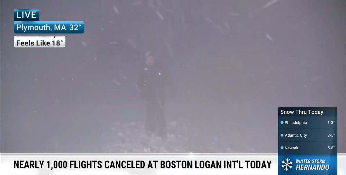 “We got it again!” Watch the iconic moment Jim Cantore sees thundersnow live in Plymouth, Massachusetts, during Winter Storm Hernando. It’s the exact same location where he experienced the rare phenomenon 11 years ago.