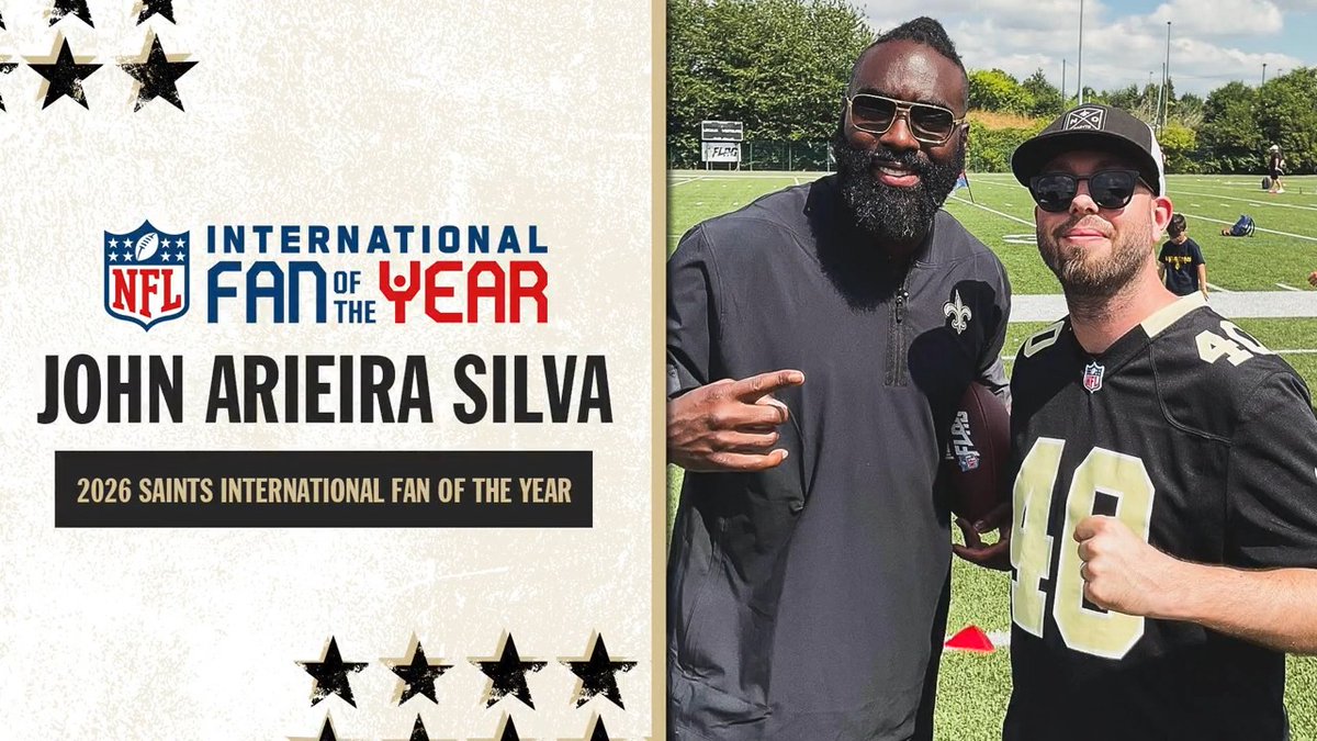 Our friends at Saints France / French Quarter Podcast thought they were getting Demario Davis for their podcast... They not only got him on the pod, but Demario surprised John Silva by telling him that he is our 2026 NFL International Fan of the Year! 🥲 🇫🇷 New Orleans Saints en France