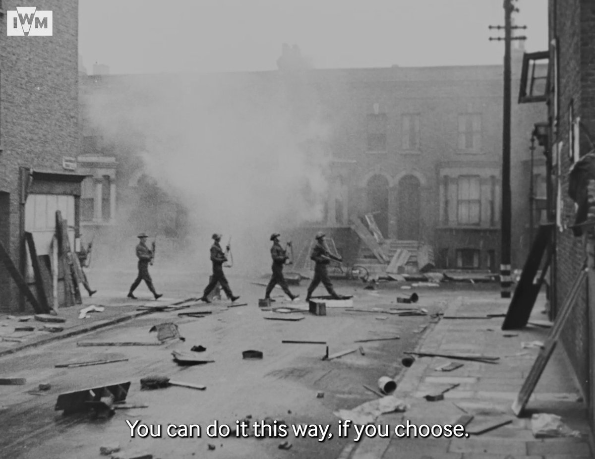 How to cross a street under fire. This clip from a 1943 British instructional film from the Second World War explains how to cross a street quickly and safely under enemy fire. Film: IWM DRA 433