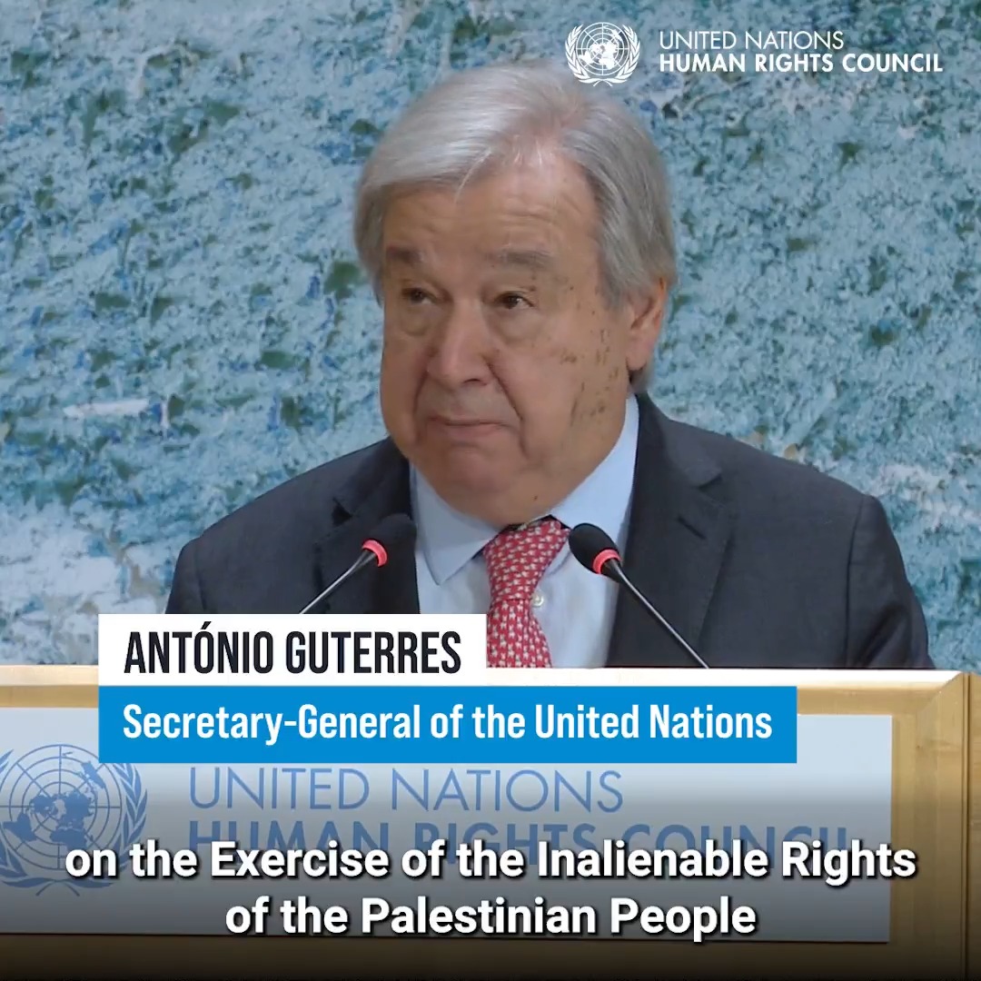 #Israel/#Palestine | "The two-State solution is being stripped away in broad daylight," said United Nations Secretary-General António Guterres at the opening of the 61st session of the Human Rights Council. "The international community cannot allow this to happen," he told #HRC61.