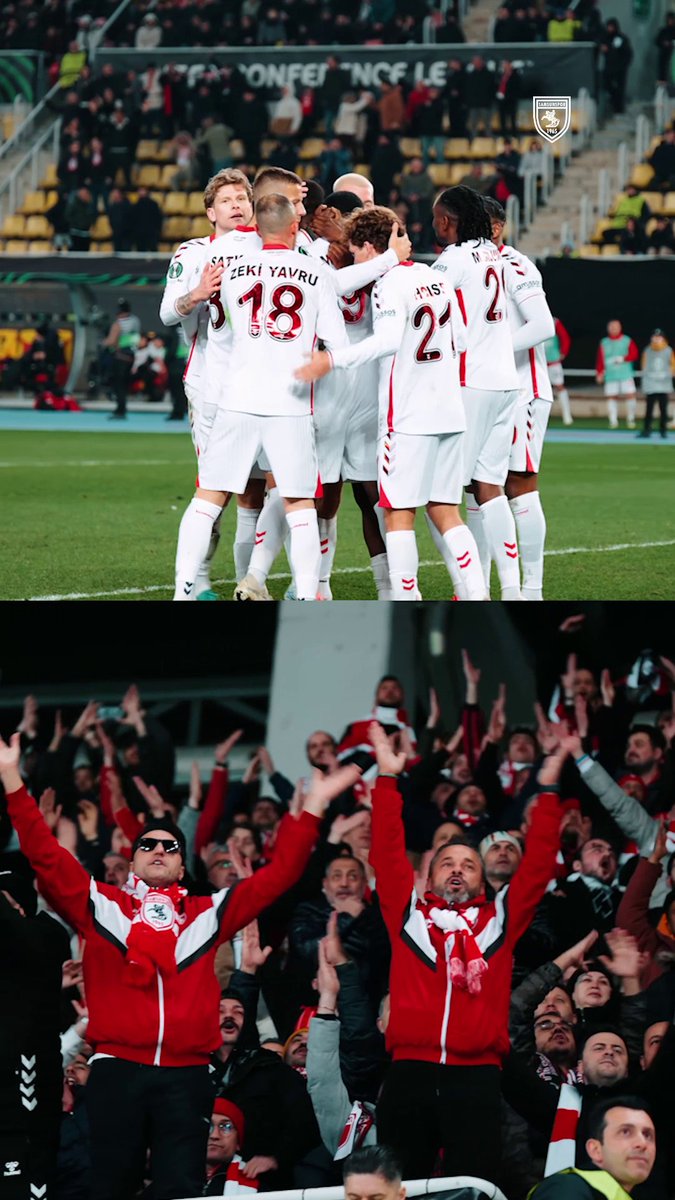 Kenetlen Samsun! 🔥 UEFA Konferans Ligi Son 16 Turu için 19 Mayıs Stadyumu'ndayız! ❤️🤍 #Samsunspor #AtatürklüArma #FromSamsunToEurope #SAMvSHKE
