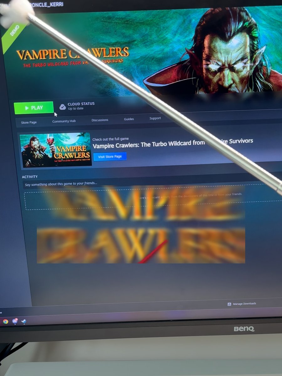 Vampire Crawlers demo is OUT NOW on Steam &amp; Xbox!! 📢 we hope you have fun crawling through dungeons and deckbuilding 😈 p.s. pls tag us if you stream it, or use #VampireCrawlers for any posts!