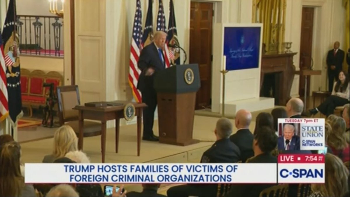 Trump gets distracted mid-sentence: "You can help, and—hello, darling, how are you? Right behind you, look! My friend, right? Are you okay? Are you okay? Good. Are your eyes okay? I gave her money to get her eyes fixed, a lot of money to get her eyes fixed. The doctor ripped me off, but that's okay."
