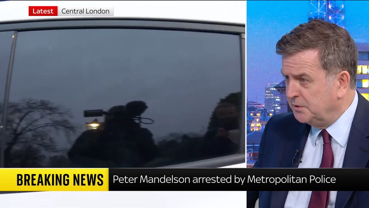 'I think it speaks to a lack of judgement from the Prime Minister'. Shadow Chancellor Sir Mel Stride speaks to Sky's Ali Fortescue following the arrest of Peter Mandelson. 🔗 📺 Sky 501, Virgin 602, Freeview 233 and YouTube