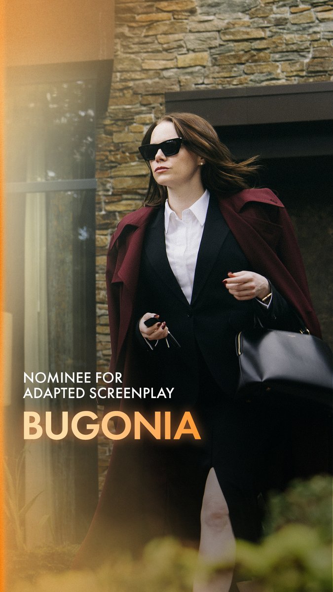 BUGONIA, screenplay by Will Tracy. Nominated for Writing (Adapted Screenplay) at the 98th Oscars. Watch the #Oscars LIVE on Sunday, March 15th, at 7e/4p on ABC and Hulu. #OnlyAtTheOscars