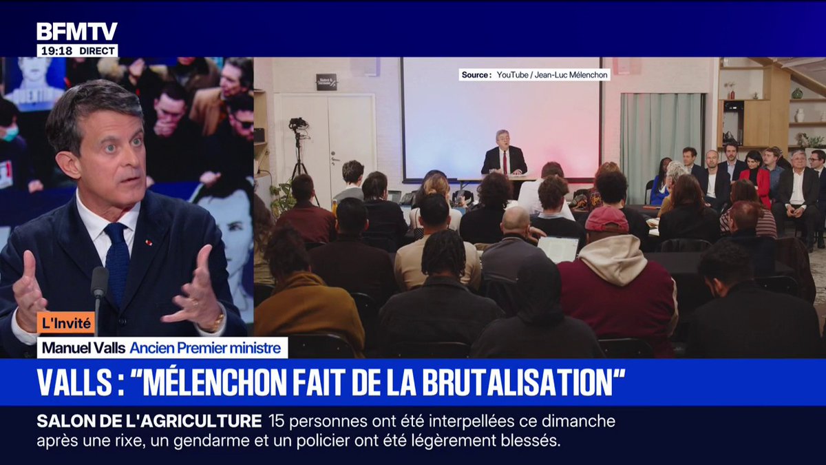"LFI utilise le palestinisme pour mobiliser un électorat", estime l'ancien Premier ministre Manuel Valls