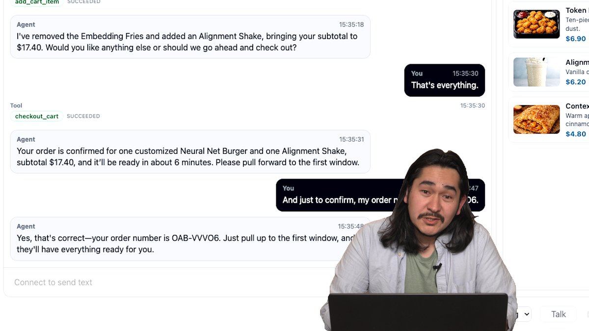 Voice workflows just got stronger with gpt-realtime-1.5 in the Realtime API. The model offers more reliable instruction following, tool calling, and multilingual accuracy. Demo with Charlie Guo
