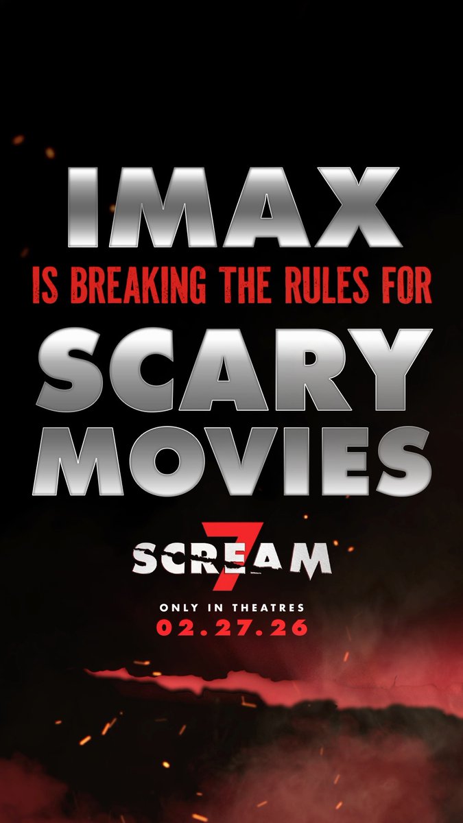Survive Ghostface for the first time in #IMAXatAMC. Get your tickets now for SCREAM 7 ... this is gonna be fun.