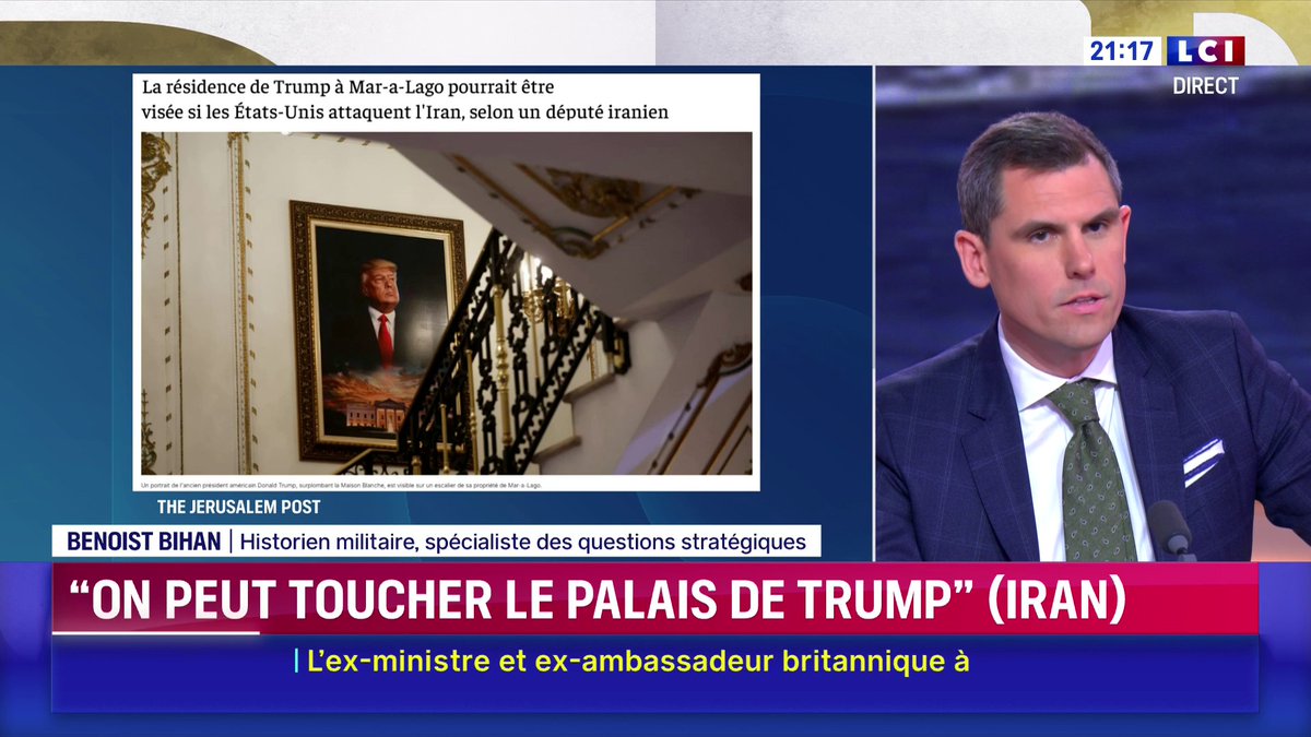 🗣️ L'Iran menace d'attaque la résidence de Donald Trump : "Ce serait l'idée la plus idiote que pourrait avoir les Iraniens car la riposte des États-Unis serait massive" 🔴 Benoist Bihan, historien militaire, spécialiste des questions stratégiques