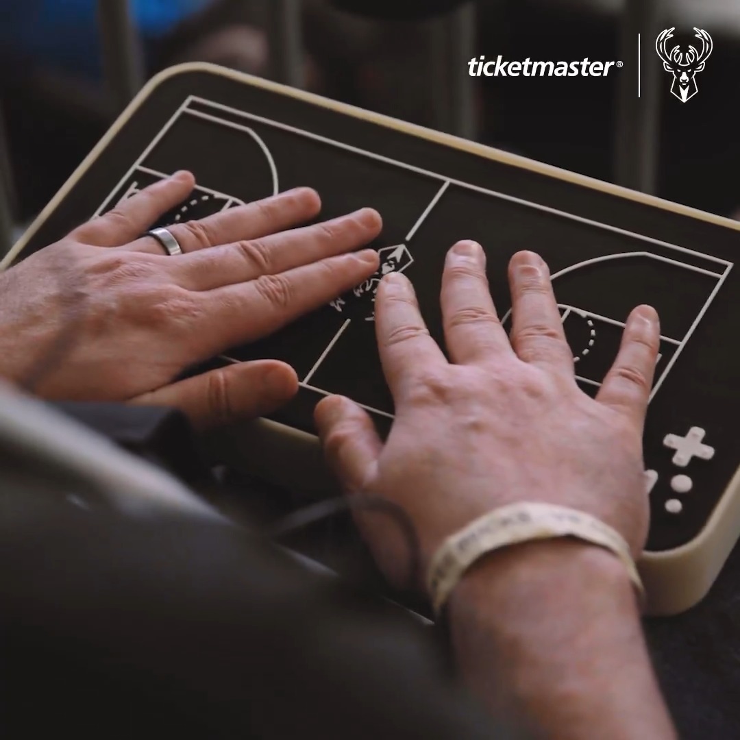 Making basketball more accessible. OneCourt’s tactile broadcast devices use vibration and audio to help blind and low-vision fans experience Bucks games through touch. Together with Ticketmaster and onecourt_io, we are proud to bring these devices to Fiserv Forum. Reserve yours now: