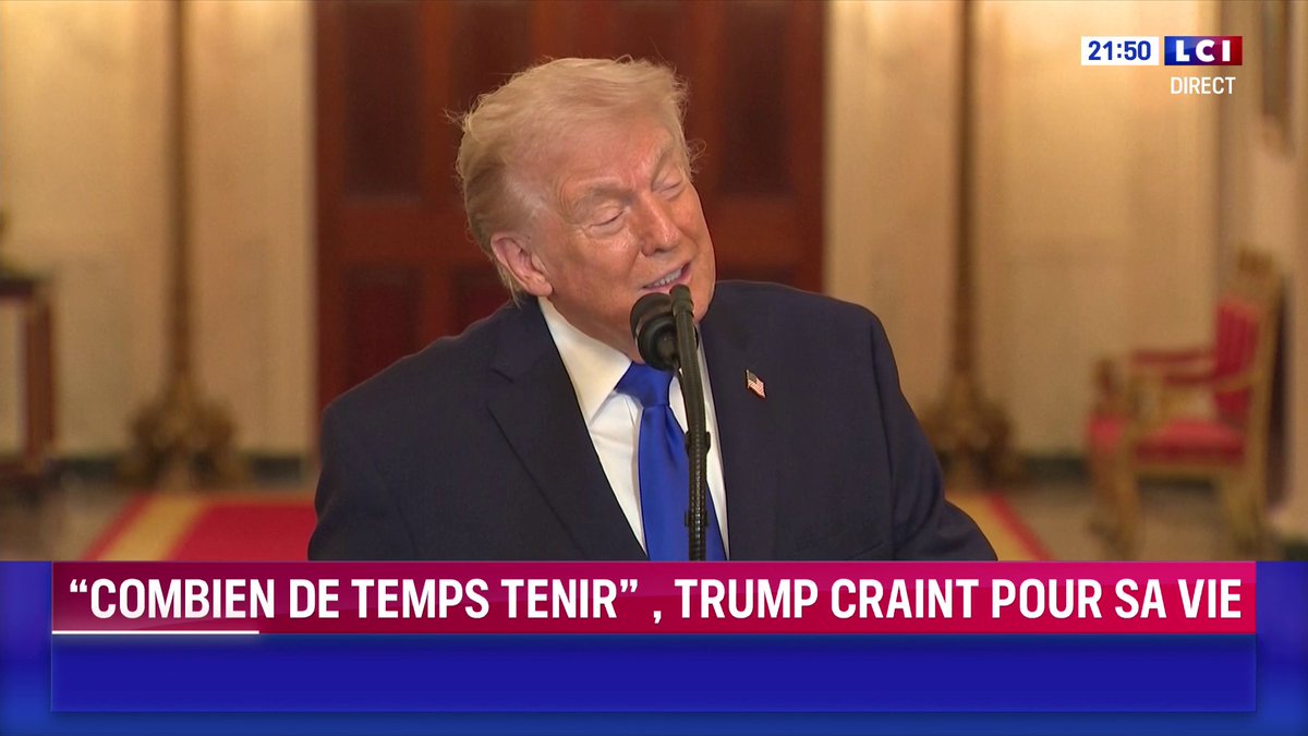 🗣️ Donald Trump : "Je ne sais pas combien de temps je vais rester, beaucoup de gens veulent me tirer dessus"