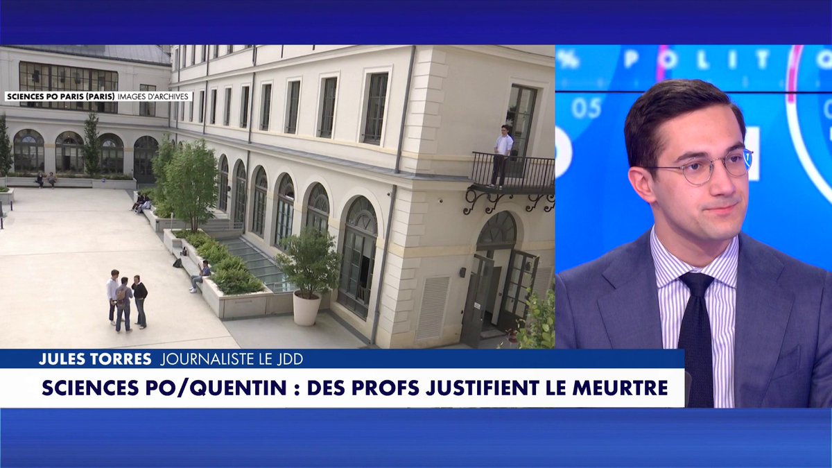 Jules Torres : «Vous imaginez quelle impunité il faut avoir pour poster ce genre de message ?», à propos du message posté par des professeurs dans un groupe de conversation Sciences Po Toute l'info est à retrouver sur