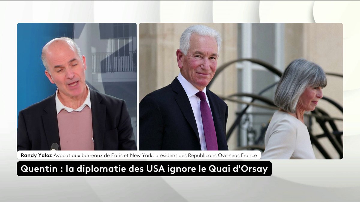🔴 🗣️ "La position du quai d'Orsay a été excessive", estime Yaloz Randy, président des Republicans Overseas France. Paris a convoqué l'ambassadeur américain après des propos de l'administration Trump suite à la mort de Quentin Deranque. Loïc de La Mornais #SurLeTerrain #Canal16