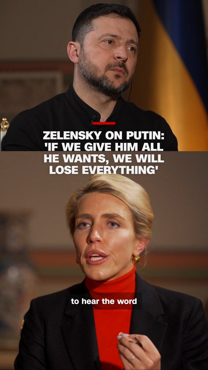 Ukrainian President Volodymyr Zelensky spoke to CNN's Clarissa Ward and acknowledged that Ukrainians are exhausted by the conflict, but said giving in to Putin's demands is not an option. Read more from the interview: