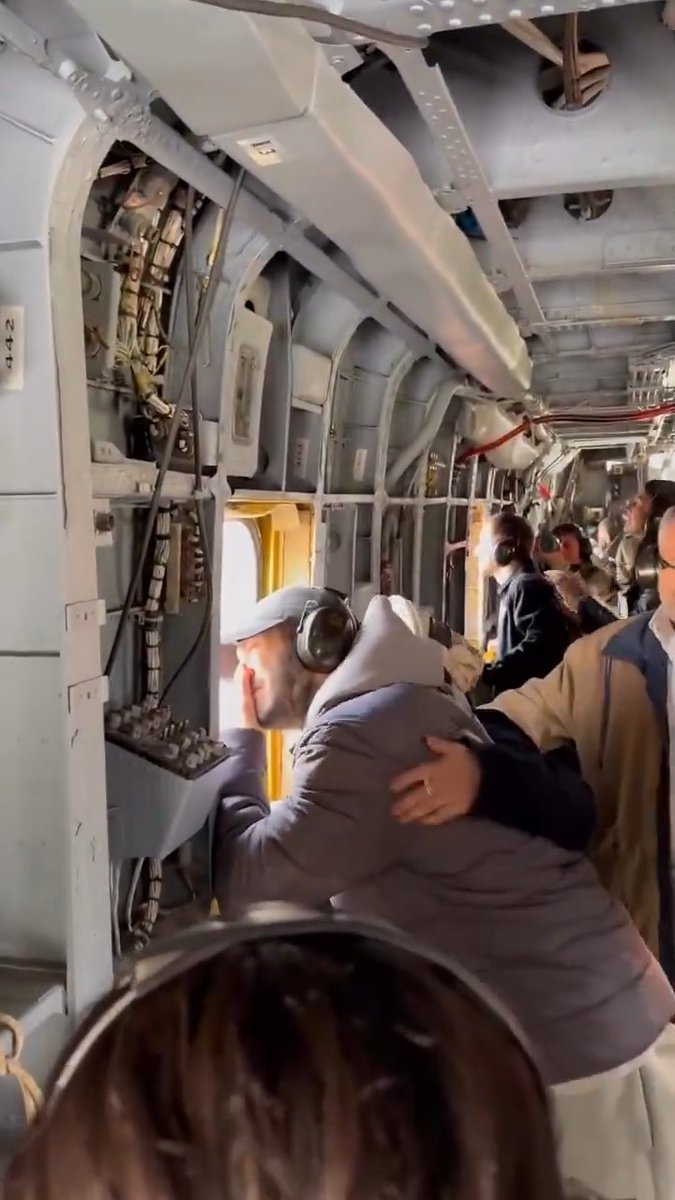 Former hostage Eliya Cohen has shared new footage from the helicopter that brought him to Beilinson Hospital a year ago after being freed from Hamas captivity. Eliya was held hostage for 505 days. We are so grateful to have him home.