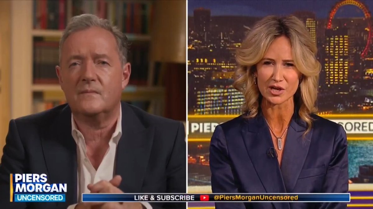'Virginia Giuffre wasn't a fake victim - and the way you go after her, I find repellent.' Piers Morgan blasts Lady Victoria Hervey as she continues to insist the photo of Andrew with Giuffre is fake. Watch more👇 📺 Piers Morgan