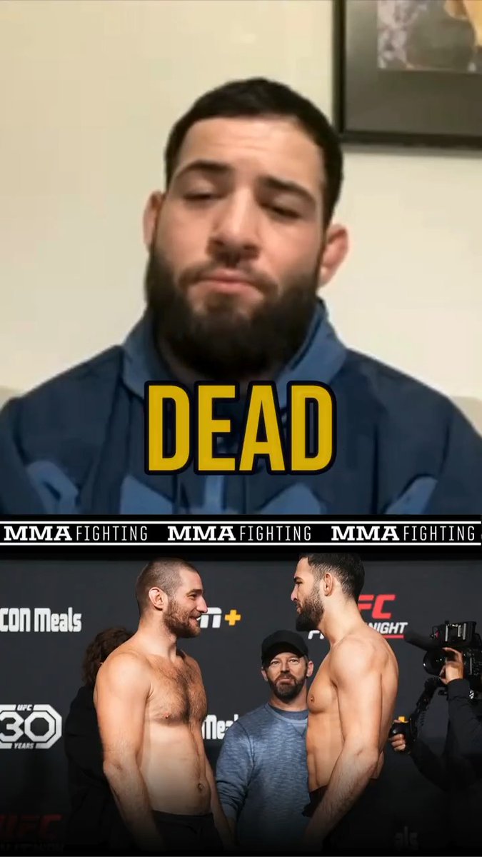 Nassourdine Imavov absolutely despises Sean Strickland: "I hate him. I don’t like the way he speaks. I don’t like the way he thinks. I don’t like the way he speaks about my people. … I will leave him dead inside the cage." (🎥: Mike Heck)