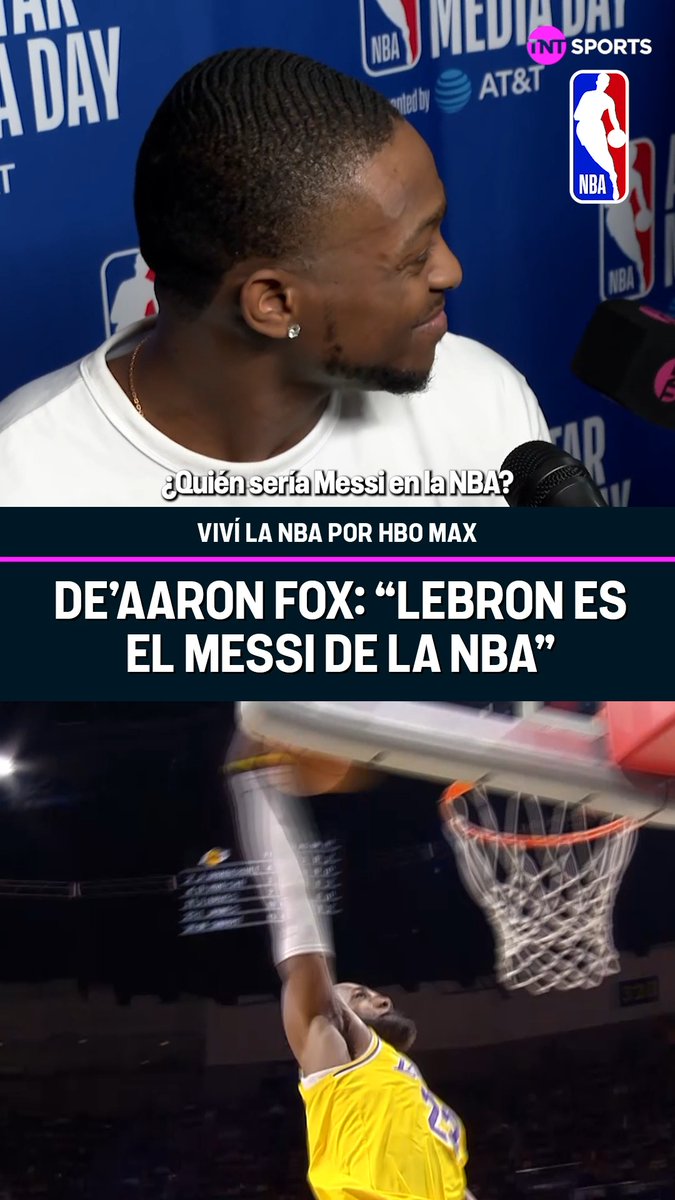 🐐🇦🇷🇺🇸 "MESSI ES EL LEBRON JAMES DE LA NBA". A D'Aaron Fox, figura de San Antonio, le preguntaron que jugador de la NBA es equivalente a Messi y no dudó. 🔝