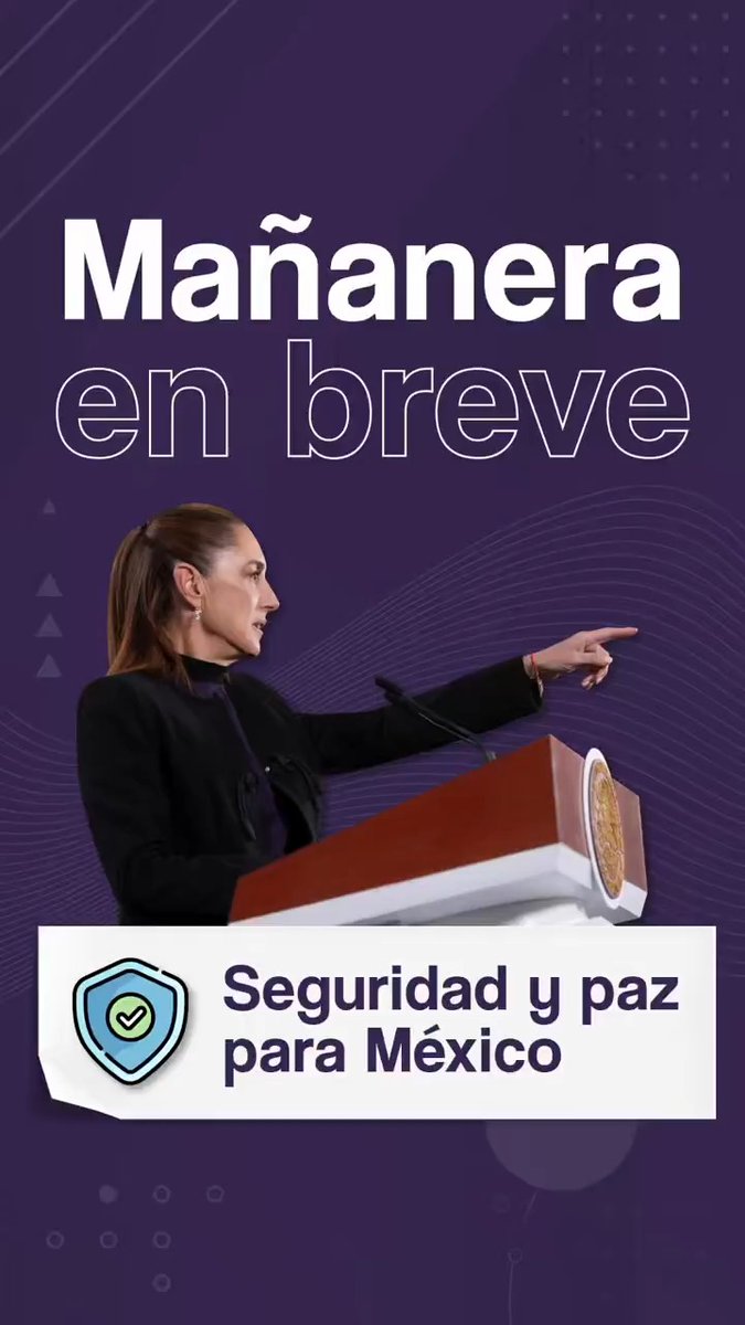 La #MañaneraEnBreve de la presidenta Claudia Sheinbaum Pardo: 🛣️ México está en calma tras operativo en Jalisco. 🪖 Fuerzas federales mexicanas a cargo de acciones. 🤝 Estados Unidos colabora en inteligencia e información.