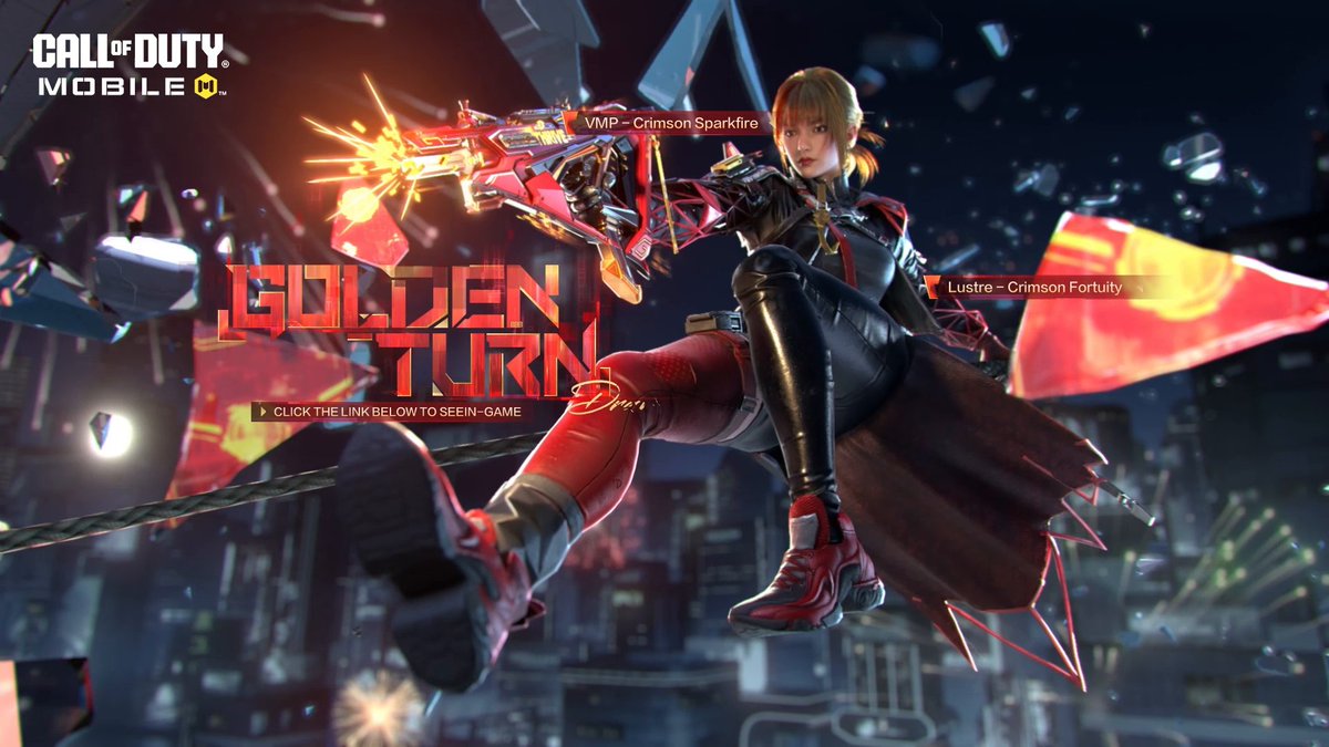 Crimson chaos incoming 💥 Unlock Lustre - Crimson Fortuity and her Legendary VMP - Crimson Sparkfire in the Golden Turn Draw, live NOW!