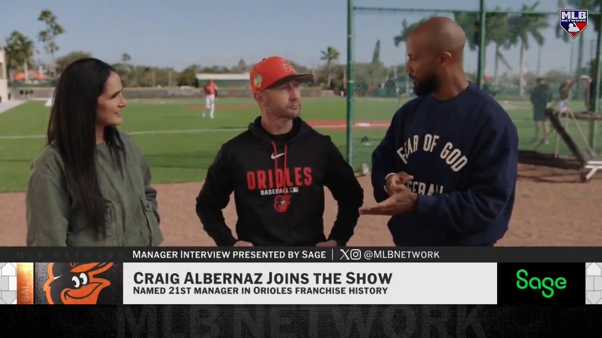 Craig Albernaz on his managerial philosophy ahead of his first season with the Baltimore Orioles: "You want to know the players. You want to know where they came from, what makes them tick and what makes them happy." MLB Network + Sage USA