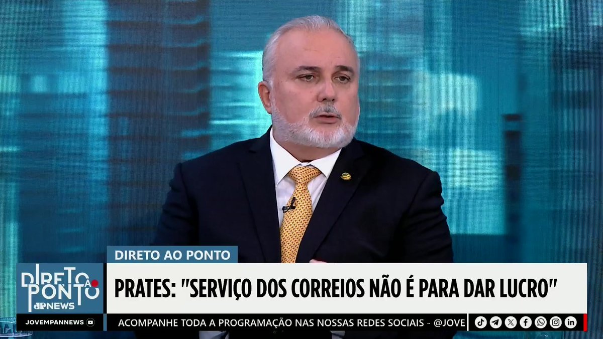 “Correios não têm que dar lucro como empresa privada”, diz Jean Paul Prates 📺 Confira a entrevista na íntegra: #DiretoAoPonto