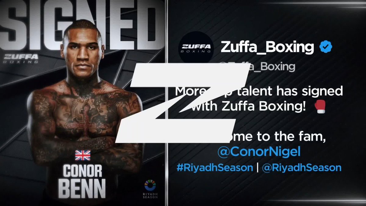BOOM 👊 Conor Nigel Benn has officially signed with Zuffa_Boxing! 👏🔥