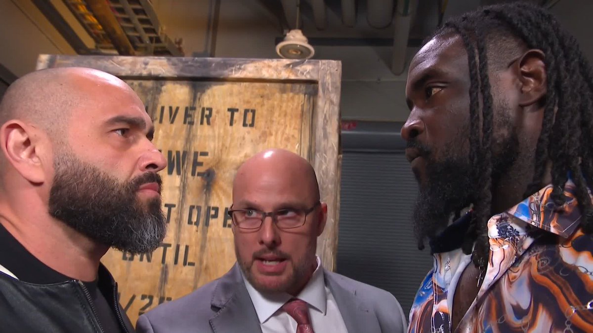 Things are FAR from over between Oba Femi wwe and Rusev! 🫢 Adam Pearce
