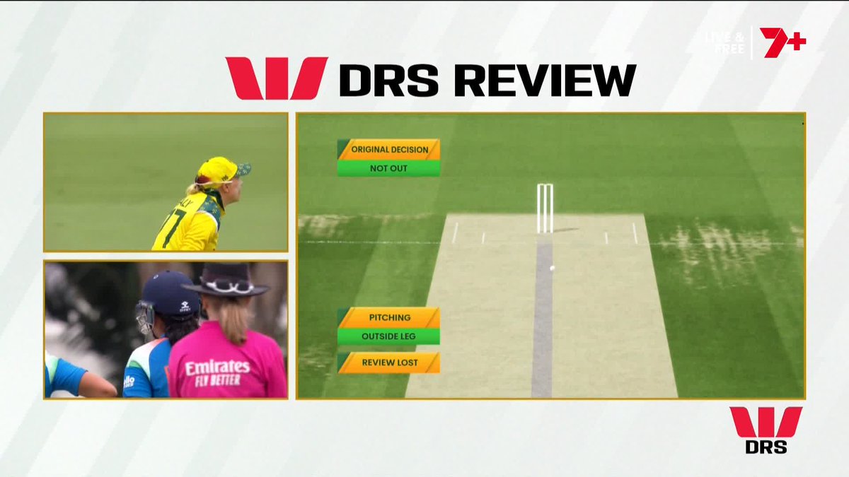 Alyssa Healy couldn't quite believe DRS said this pitched outside leg 😅 #AUSvIND