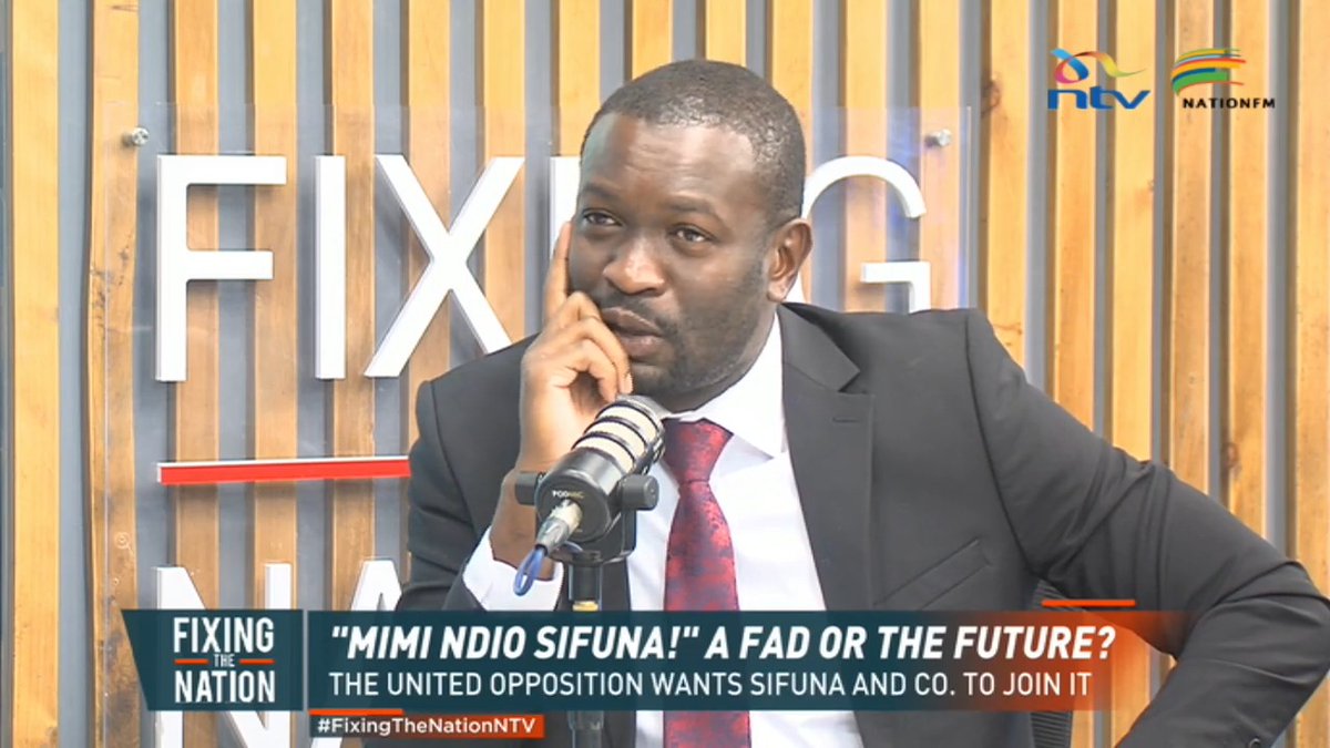 Edwin Sifuna reacts to the "Sisi ndio Sifuna" wave. Sifuna: It gives great comfort to know that you are not alone. I have felt the love and support. But I pray they don't make it about me. We are deeply flawed beings. ODM Secretary General urges Kenyan youth to be active in politics, saying it's about creating a critical mass of people who want change. #FixingTheNationNTV Nation FM Nomadic Panda 🐼 Eric Latiff