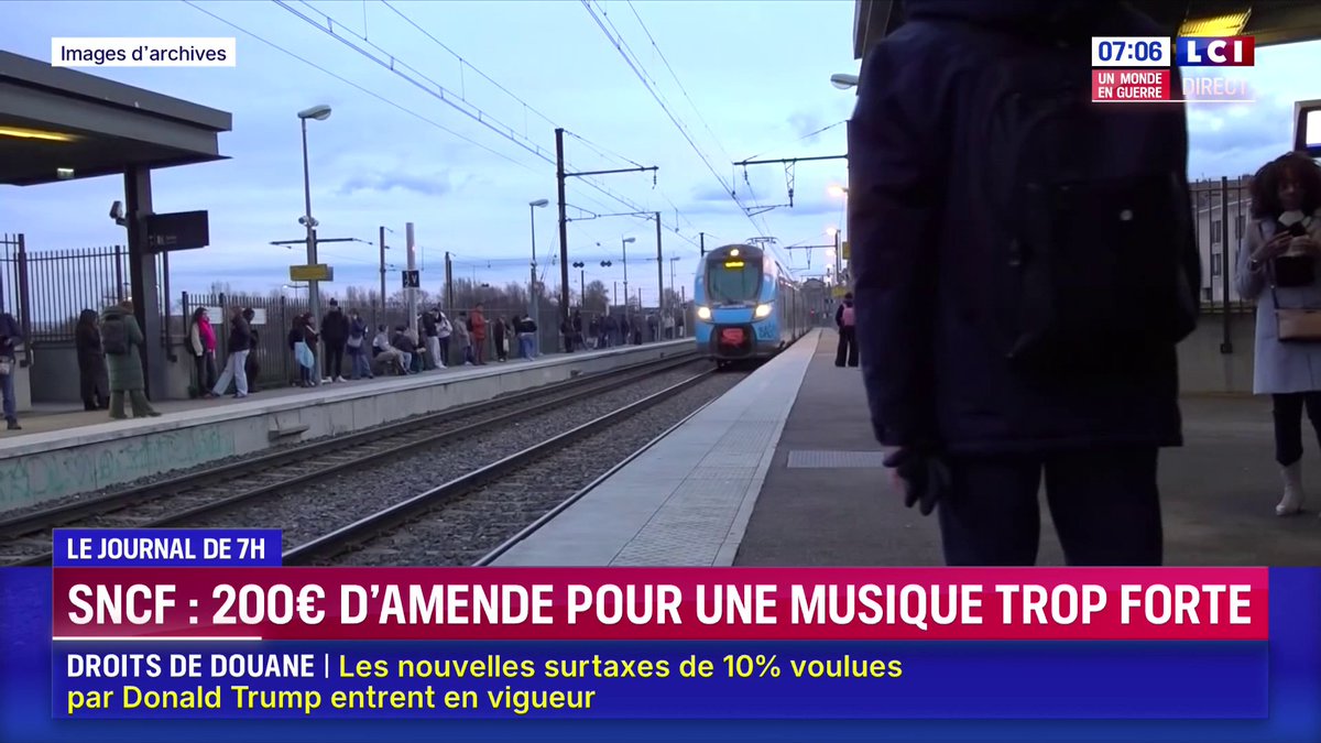 Un usager écope d'une amende de 200 euros pour avoir écouté de la musique dans le train