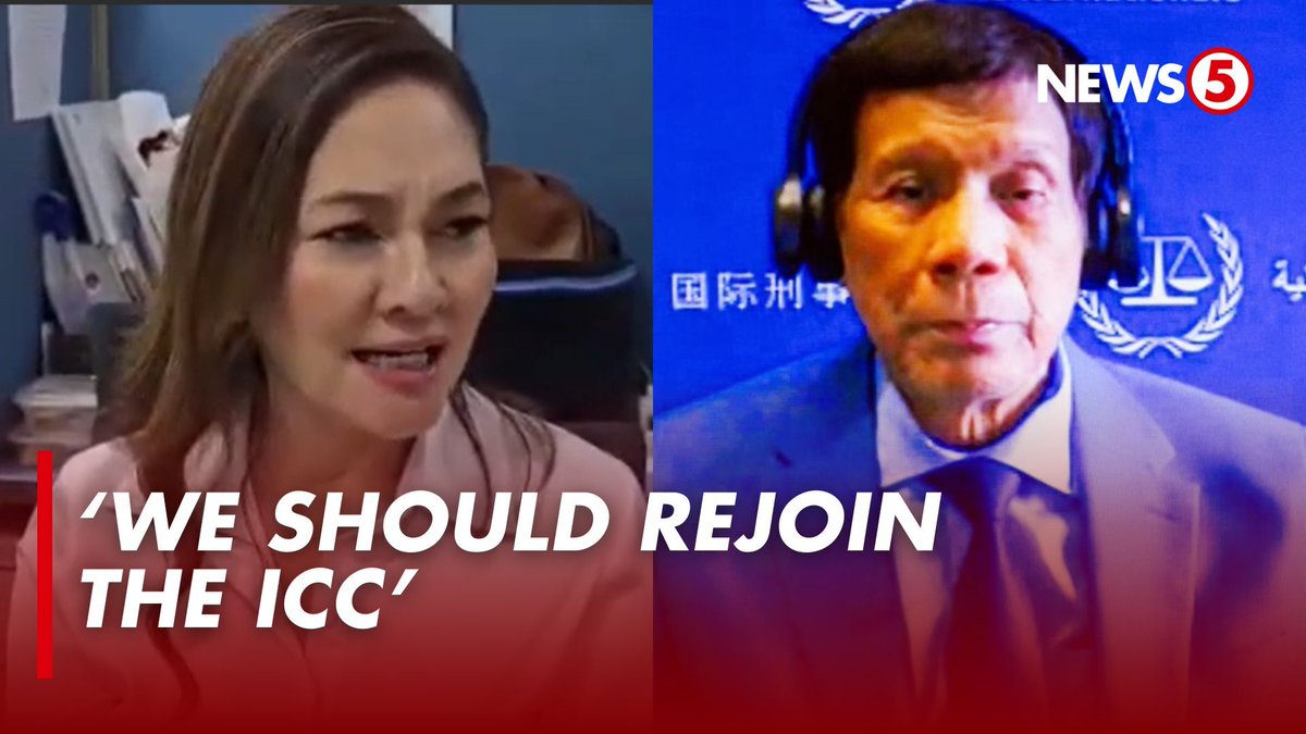 โWE SHOULD REJOIN THE ICCโ Tinawag ni Sen. Risa Hontiveros na makasaysayang araw ang pagsisimula ng confirmation of charges laban kay dating pangulong Rodrigo Duterte sa International Criminal Court (ICC), laloโt nasabay ito sa paggunita ng ika-40 anibersaryo ng EDSA People Power Revolution. Binigyang-diin din ng Senadora ang kahalagahan ng posibilidad na muling pagsali ng Pilipinas sa ICC. | via Marymon Reyes