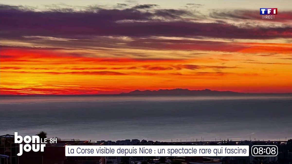 😮 La Corse visible depuis Nice : un spectacle rare qui fascine les habitants