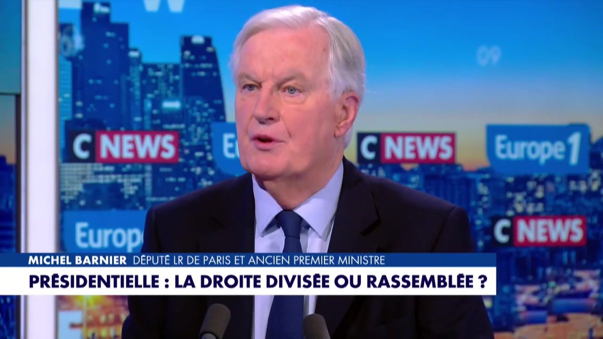 LR / 2027 : "Il faut un candidat unique qui porte un projet politique de la droite et du centre" estime Michel Barnier #Europe1 #LaGrandeInterview